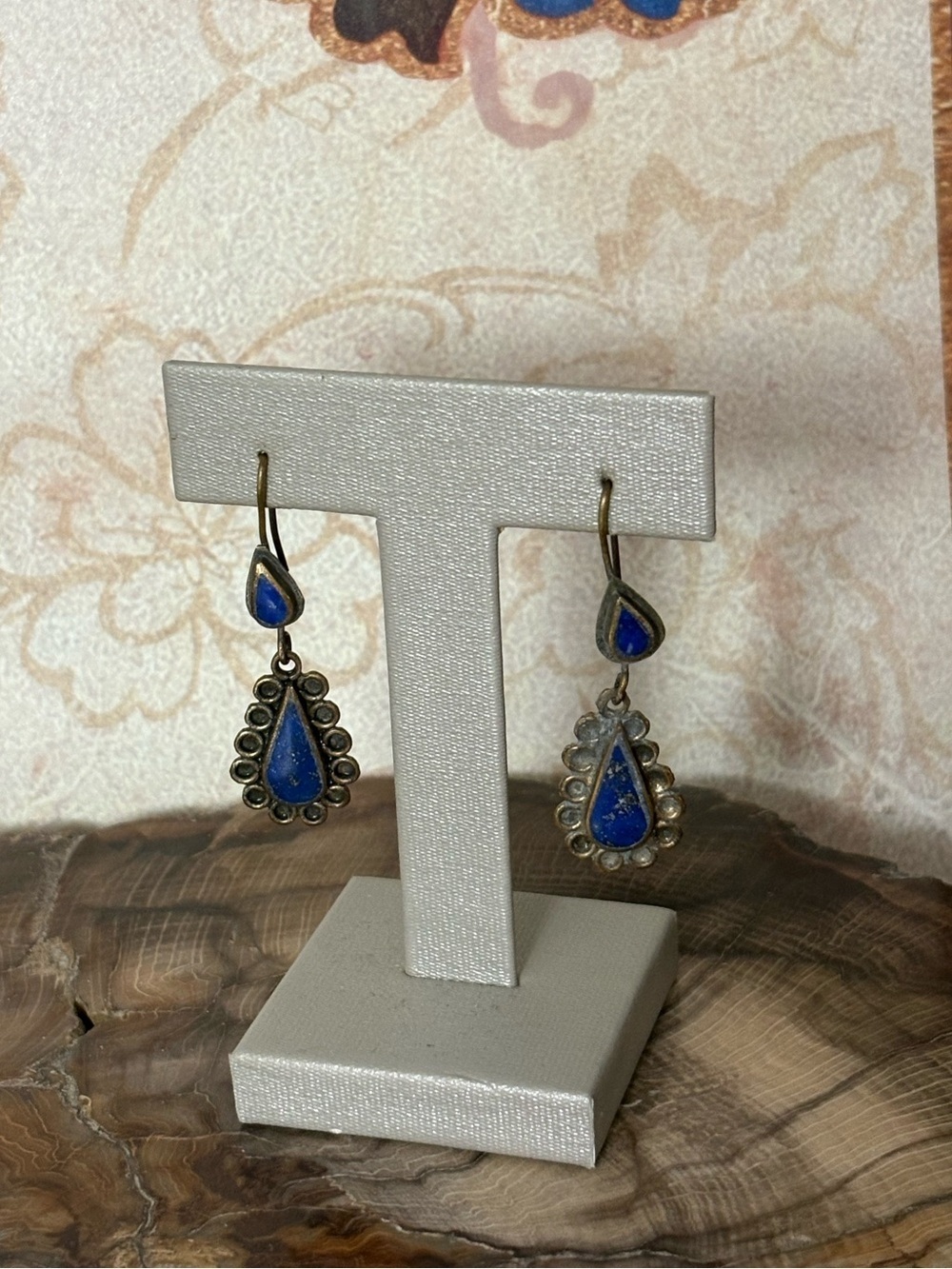 Lapis Lazuli Teardrop Dangle Earrings
